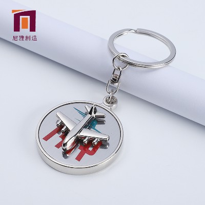 Rotating Aircraft Compass Keychain Creative Personalized Compass Keychain Automotive Accessories Pendant Keychain