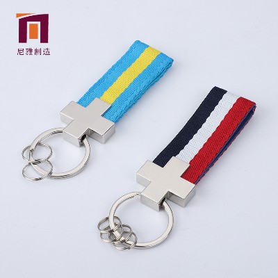 Creative Fashion Ribbon Keychain PU Keychain Ribbon Keychain Accessories PU Ribbon Keychain