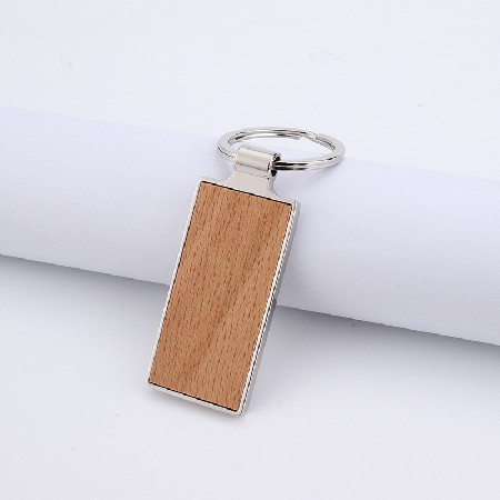 Keychain pendant creative and personalized male and female keychain metal car keychain oval wood keychain