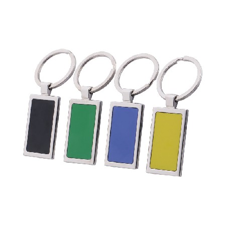 Creative advertising, business gifts, single card geometric metal multi process keychain logo processing