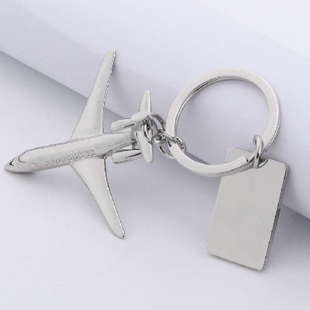 Creative Small Aircraft Gift Keychain Wholesale 3D Aircraft Keychain Advertising Business Small Gift Keychain