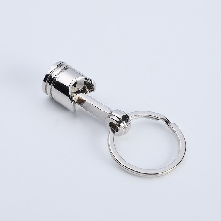 Creative car engine piston model metal keychain car accessories pendant keychain advertising gift