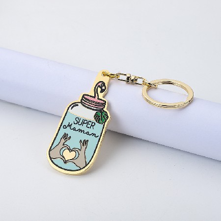 Personalized Metal Keychain Metal Paint Keychain Promotion Gift Pendant Keychain