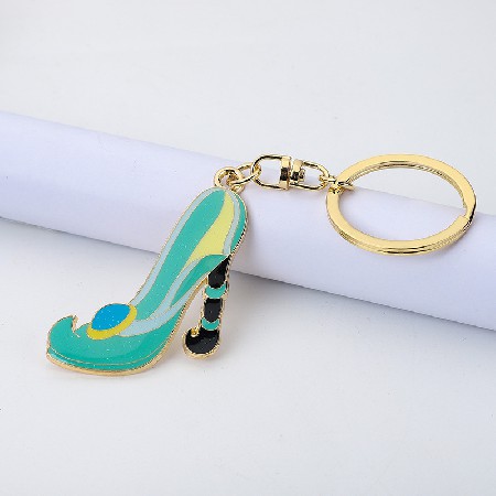 Manufacturer's Metal Keychain Pendant Creative Style Personalized High Heel Shoe Keychain Lacquered Keychain