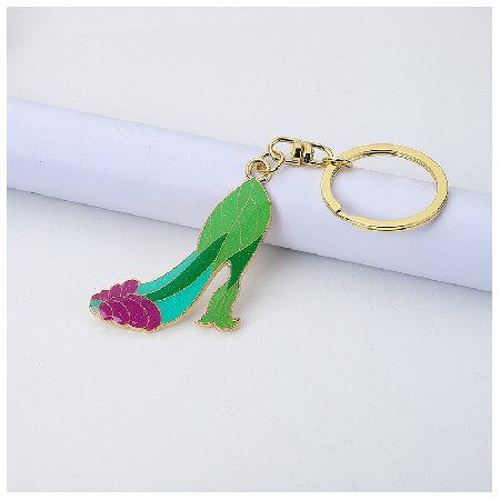 Manufacturer's Metal Keychain Pendant Creative Style Personalized High Heel Shoe Keychain Lacquered Keychain