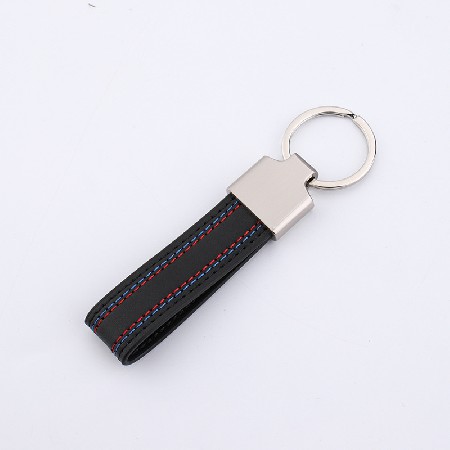 Zinc Alloy Leather Keychain Metal PU Leather Cowhide Keychain Creative Car Logo Gift Leather Keychain