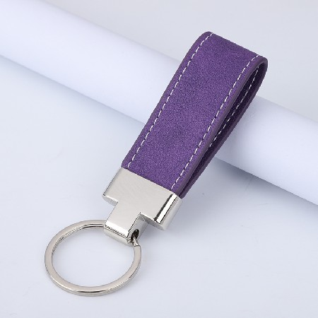 New Business Leather Metal Keychain PU Keychain Metal Leather Keychain Accessories Leather Keychain