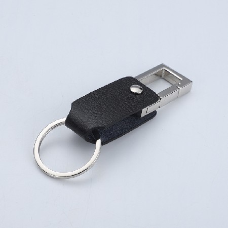 High grade creative leather car keychain, personalized creativity, foldable and minimalist waist trailer keychain