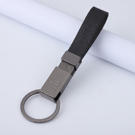 Fashion leather keychain PU keychain metal keychain leather keychain pendant processing