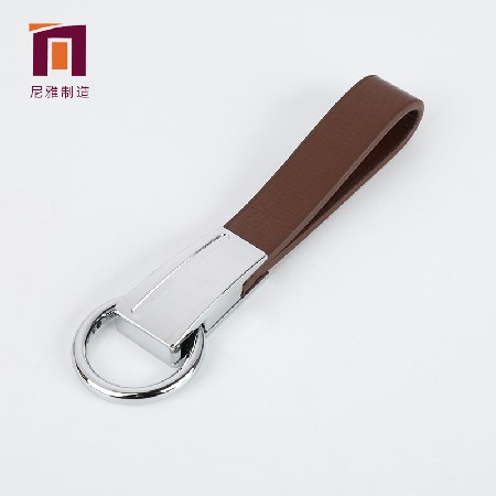 Male and Female Car Keychain Pendant Leather Metal Gift Activity Small Gift Engraving Logo Processing