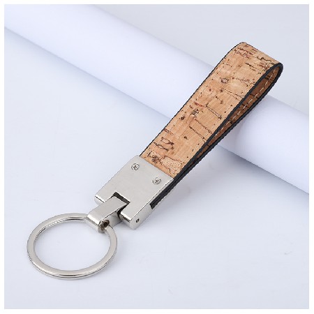 High end car leather keychain leather pendant accessories with packaging leather metal keychain