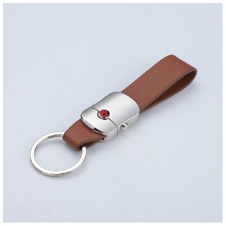 New Keychain Pendant Metal Leather Keychain Men's and Women's Luxury Gift Creative Advertising Leather Keychain