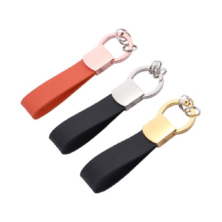 Supply Leather Keychain Creative Men's Leather Keychain Classic Business Gift Leather Keychain