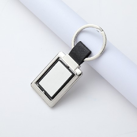 Rectangular Rotating Metal Keychain Creative Gift Car Hanger Pattern Processing Keychain Wholesale