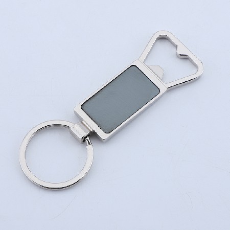 Dropping adhesive sticker bottle opener personalized creative processing metal keychain advertising gift keychain