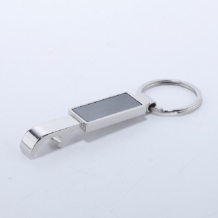 Creative Zinc Alloy Beer Bottle Opener Metal Patch Bottle Opener Keychain Key Hanger with Logo