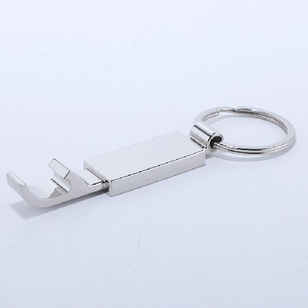 Personalized creative metal bottle opener keychain wrench bottle opener advertising keychain small gift