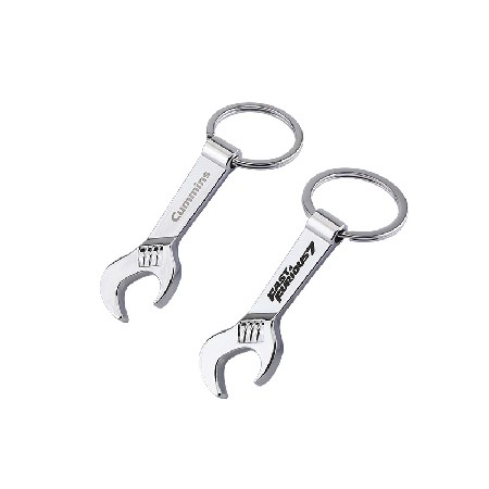 Personalized wrench bottle opener creative metal keychain metal creative gift with laser carved logo keychain