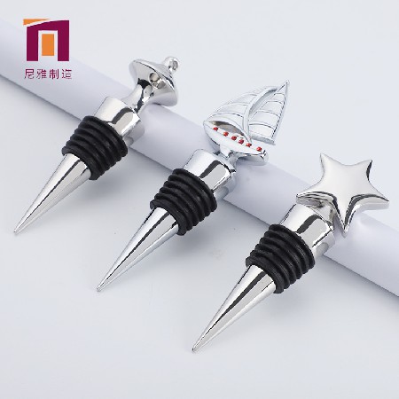 Zinc alloy pentagram shaped red wine stopper creative metal red wine stopper red wine stopper with small gift manufacturers wholesale