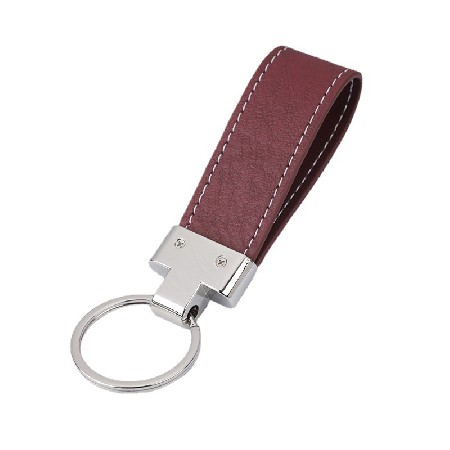 New Business Leather Metal Keychain PU Keychain Metal Leather Keychain Accessories Leather Keychain