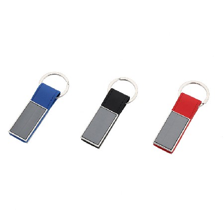 Two in one leather keychain metal car keychain PU leather car keychain pendant car advertisement