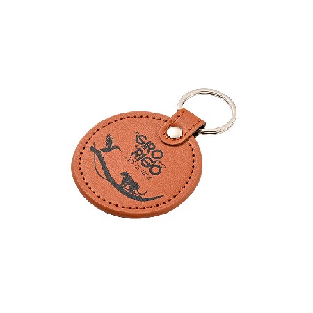 Square PU keychain metal clip leather keychain car keychain lettering logo pattern production