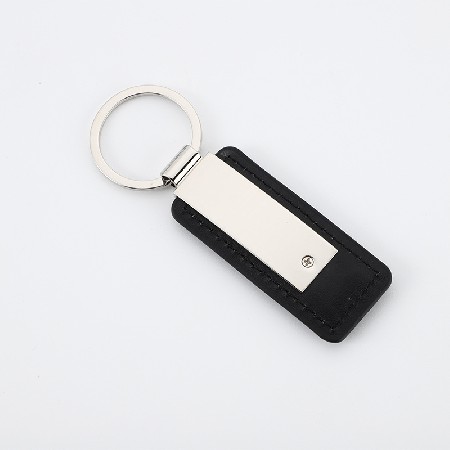 Keychain Customization Car Promotion Gift Wholesale Zinc Alloy Clip Color Leather Keychain Free Logo Printing