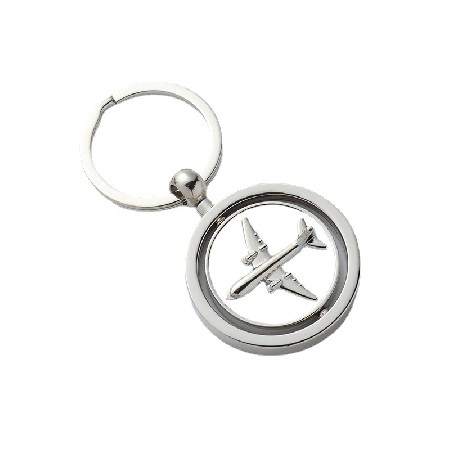 Aircraft Rotating Metal Keychain Aircraft Pattern Logo Processing Rotating Keychain Metal Crafts