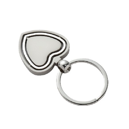 Love Rotating Metal Keychain Creative Gift Car Pendant Heart Pattern Keychain